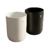 【CL】26Q2#9029 Simple white and black pedal smart trash can, 6L hanging bucket, household kitchen and bathroom storage container Item Picture